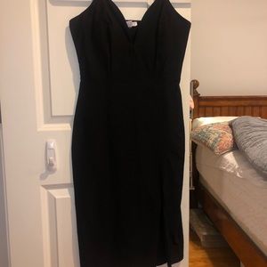 Agaci black midi slip dress